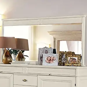 Зеркало "Бурбон" Слоновая кость BJ917  купить в интернет магазине Мебель из массива. Звоните +7 495 961-63-63 Зеркала из массива дерева