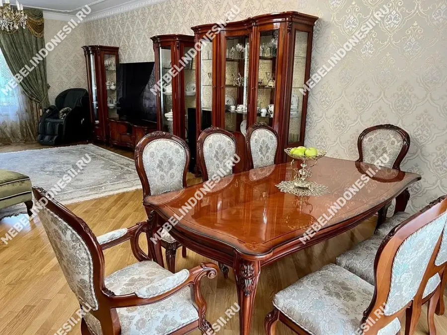 Стол 160/250 "Фирензе" Орех 818  купить в интернет магазине Мебель из массива. Звоните +7 495 961-63-63 Столовые