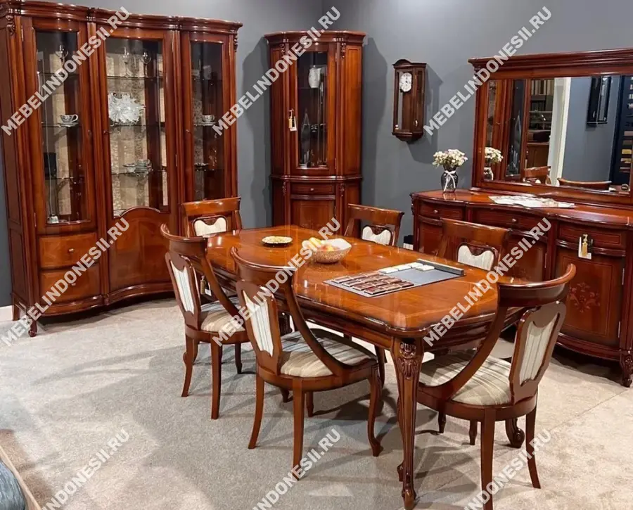 Стол 160/250 "Фирензе" Орех 818  купить в интернет магазине Мебель из массива. Звоните +7 495 961-63-63 Столовые