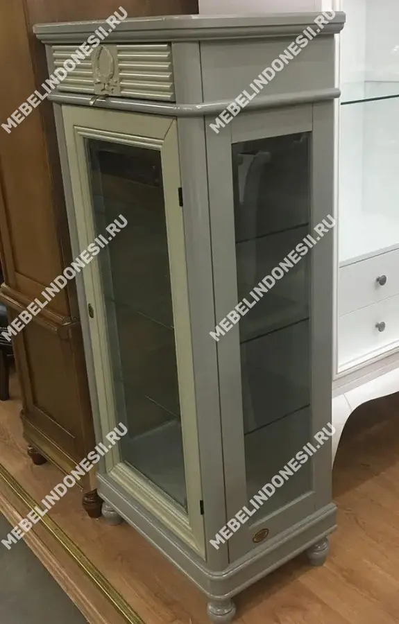 Витрина малая "Мария Сильва" Слоновая кость MS835  купить в интернет магазине Мебель из массива. Звоните +7 495 961-63-63 Витрины из массива дерева