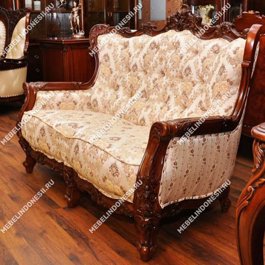 Резной диван 2-х местный  