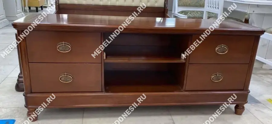 Тумба под ТВ 1500 "Мария Сильва" Слоновая кость MS930  купить в интернет магазине Мебель из массива. Звоните +7 495 961-63-63 Тумбы ТВ из массива дерева