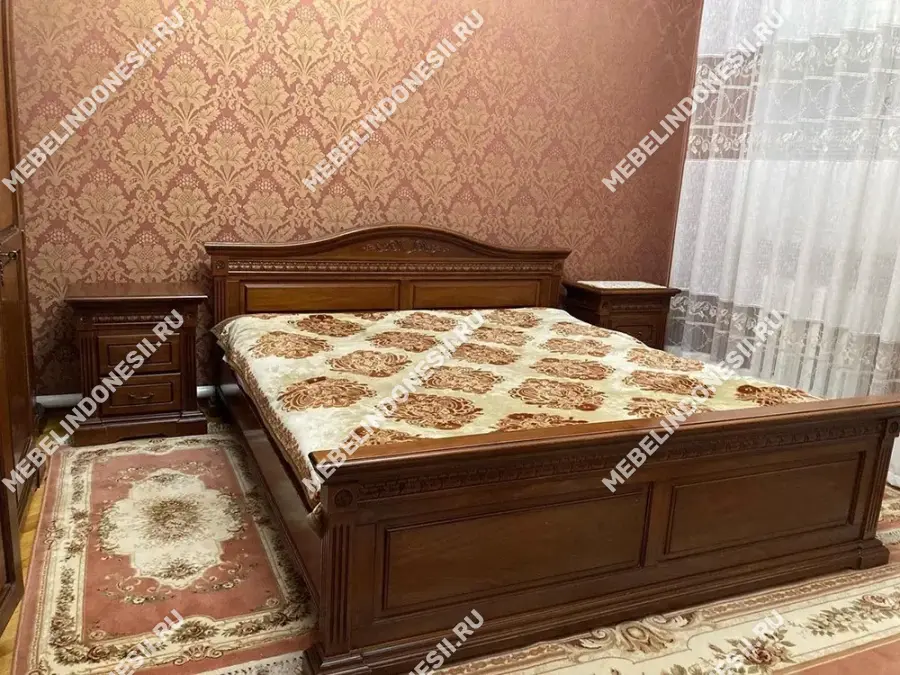 Кровать 180 "Венеция" Орех 761  купить в интернет магазине Мебель из массива. Звоните +7 495 961-63-63 Румынская мебель