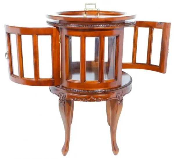 Кофейный столик-бар круглый с ручками  