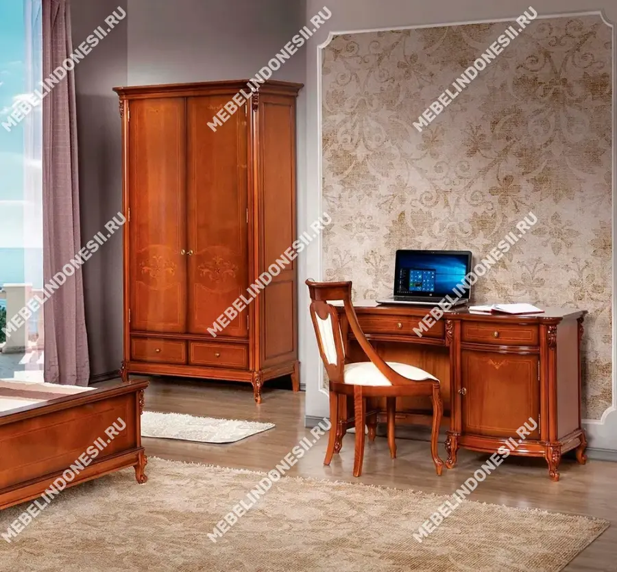 Стол туалетный с минибаром "Фирензе" 889  купить в интернет магазине Мебель из массива. Звоните +7 495 961-63-63 Туалетные столы из массива дерева